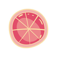 Obraz premium flat grapefruit design