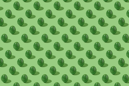 Green easter eggs pattern