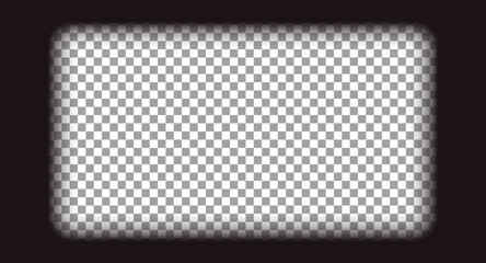 Old frame cinematic on transparent background. 16:9 aspect ratio. Vector Illustration 10 eps