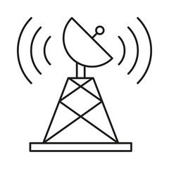 Antenna, army concept line icon. Simple element illustration. Antenna, army concept outline symbol design from war set. Can be used for web and mobile on white background