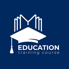 Vector logo of online webinar and education