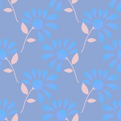 Simple floral seamless ethnic flower pattern for accessories and wrapping and clothes print and kids