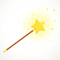 Magic wand isolated on a white background