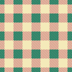 Gingham christmas pattern checkered plaids for Easter holiday, tablecloth, dress, fabric textile design. Vichy tartan seamless backgrounds with cute flowers. Vector
