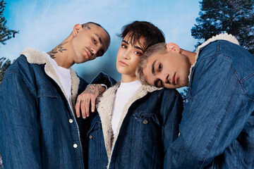 Studio session of three young people