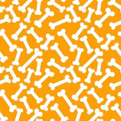 Halloween cartoon seamless bones pattern for kids and dogs and wrapping and clothes print and accessories