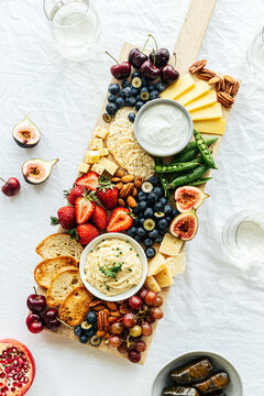 Beautiful summery charcuterie board