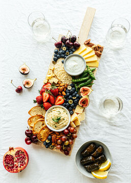Beautiful summery charcuterie board
