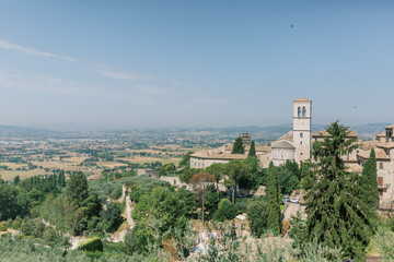 View of countryside in Assisi, Italy