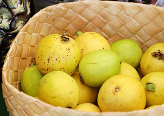 basket of guavas