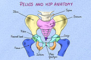 Human hip illustration