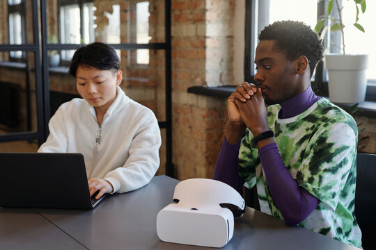 Man And Woman At Work