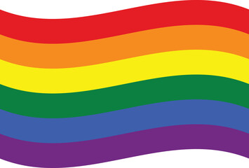 Waved LGBT Pride Flag