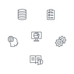 research icons set .  research pack symbol vector elements for infographic web