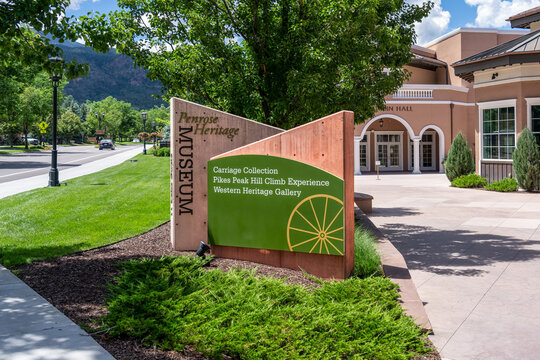 Colorado Springs, CO - July 8, 2022: The Penrose Heritage Museum At The Broadmore Houses The Pikes Peak International Hill Climb Collection Of Historic Race Cars, Media, And Memorabilia.