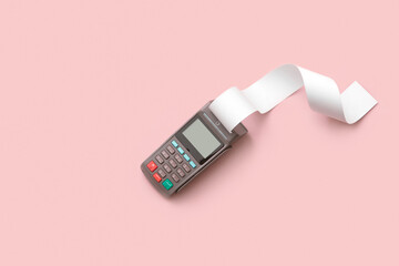 Payment terminal with long empty receipts