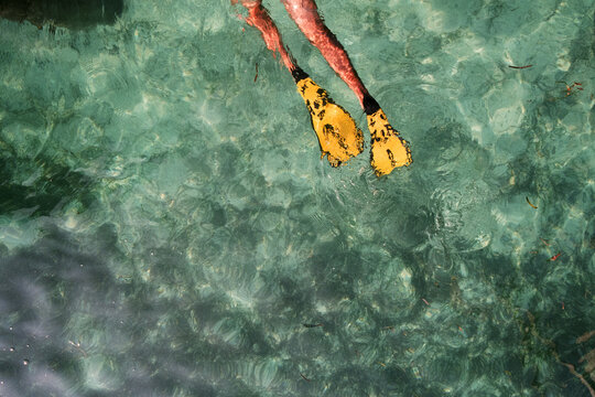 Snorkelling time in the sea