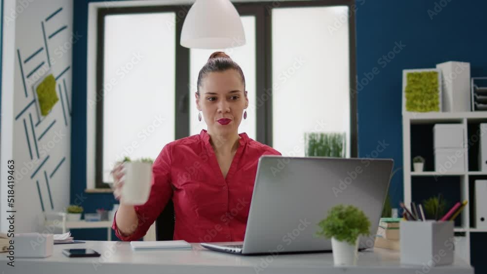 Poster executive manager taking notes on financial documents to create data charts with sales statistics. a