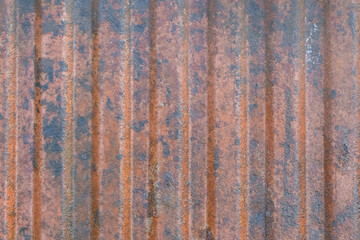 Old Rusty Brown Corrugated Metal Texture Abstract Background Steel Pattern