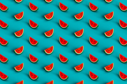 pattern of many slices of watermelons 