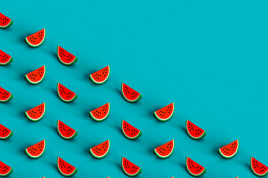 many slices of watermelons 
