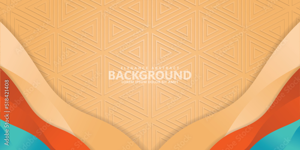 Poster abstract background with wave style and dynamic colorful effect