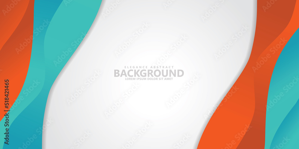 Poster abstract background with wave style and dynamic colorful effect
