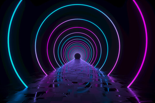 glowing lines