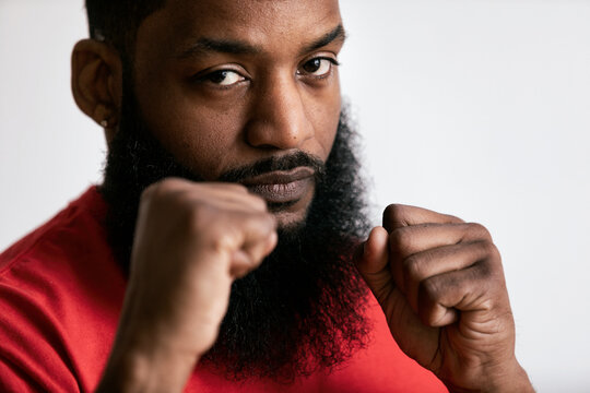 Man With Beard Ready To Fight