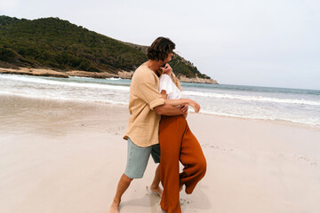 Happy couple at the beach