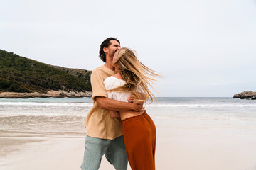 Happy couple at the beach