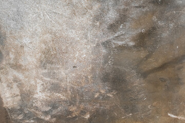 Dirty streaks of white and gray paint on the surface of old metal abstract steel pattern texture background grunge