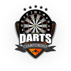 Darts logo template design