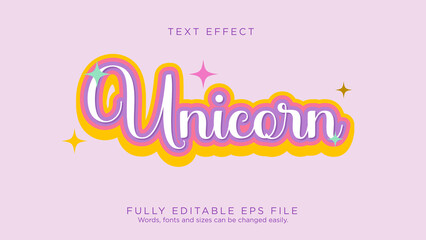 Unicorn Logo Text Effect Font Type © MazDesign1035