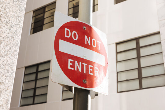 Do not enter street sign
