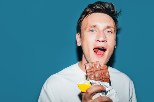 Man Eating Chocolate 
