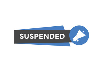 suspended text symbol. suspended text web template Vector Illustration.
