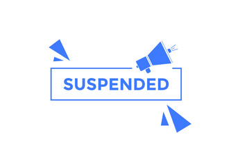 suspended text button. suspended speech bubble. suspended sign icon.
