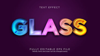 Colorful Glass Text Effect Font Type