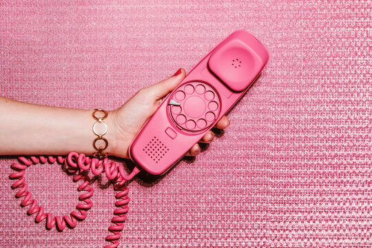 The old pink telephone