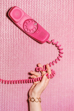 The old pink telephone