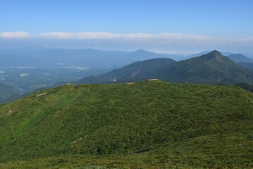 Climbing mountain ridge, Nasu, Tochigi, Japan