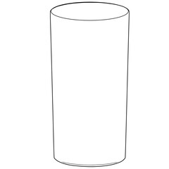 Simple cup line drawing illustration design