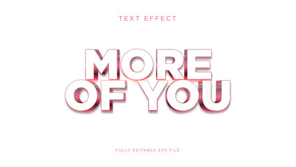 Lovely Pink More of You Text Effect Font Type