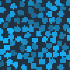 Set Computer monitor, Briefcase, Calculator and Notebook on seamless pattern. Vector