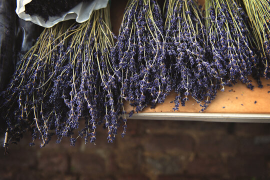 lavender for sale on a market stall