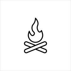 Fire flame icon. Bonfire icon trendy vector illustration design template