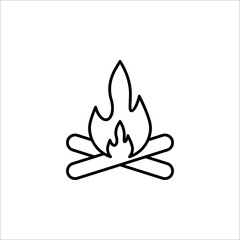 Fire flame icon. Bonfire icon trendy vector illustration design template