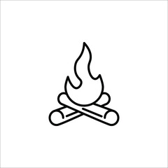 Fire flame icon. Bonfire icon trendy vector illustration design template