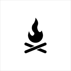 Fire flame icon. Bonfire icon trendy vector illustration design template